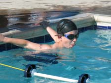 In the pool